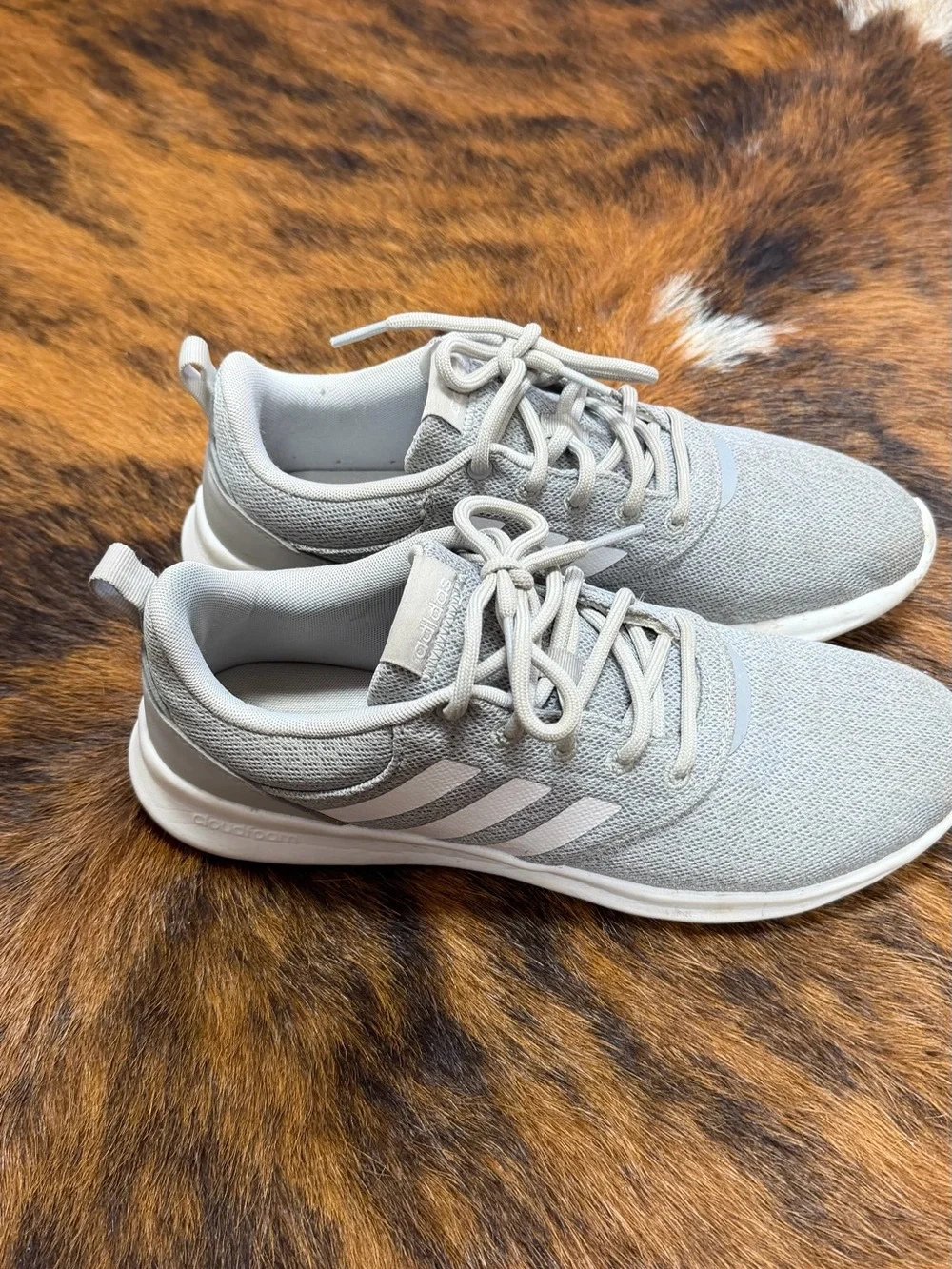 adidas Light Gray women’s Lightweight Knit Sneakers